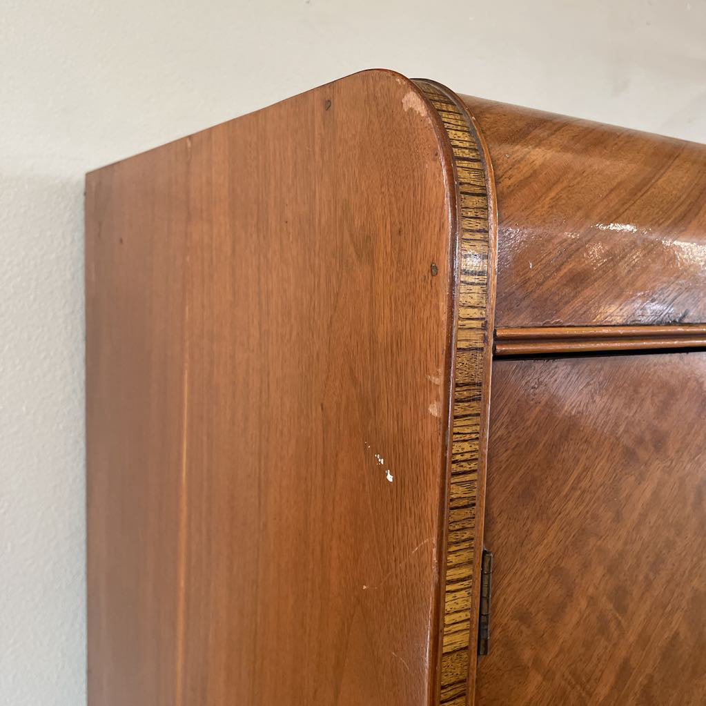 Art Deco 4 Drawer Waterfall Armoire