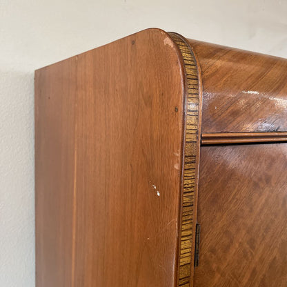 Art Deco 4 Drawer Waterfall Armoire