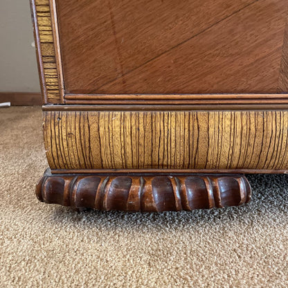 Art Deco 4 Drawer Waterfall Armoire