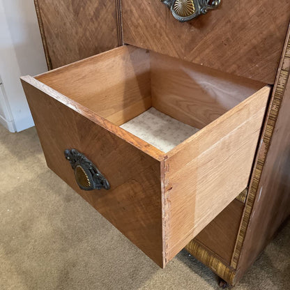 Art Deco 4 Drawer Waterfall Armoire