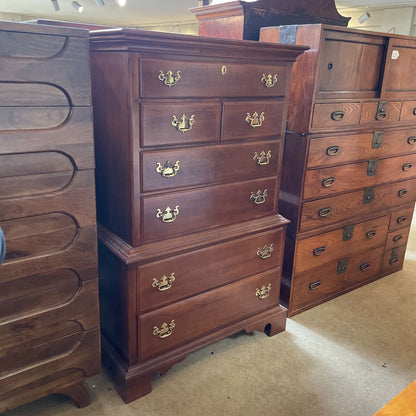 Sumter Cabinet Co. 7 Drawer Highboy Dresser w/ Golden Hardware