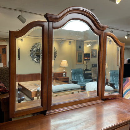 Sumter Cabinet Co. 8 Drawer Lowboy Dresser w/ Tri Fold Mirror