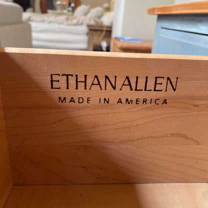 Ethan Allen Rustic Blue Lowboy Dresser