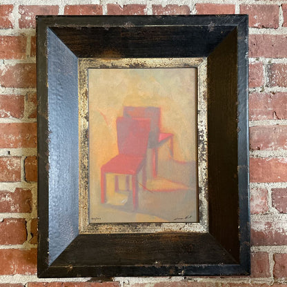 Red Chairs Framed Painting ART