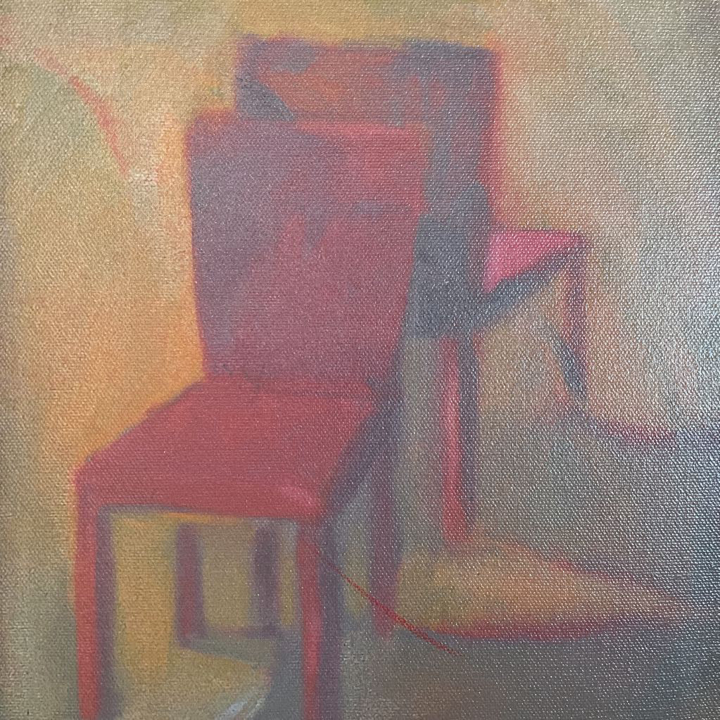 Red Chairs Framed Painting ART