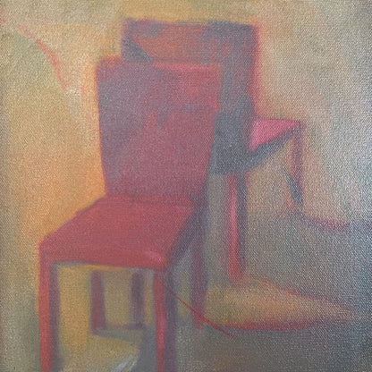 Red Chairs Framed Painting ART