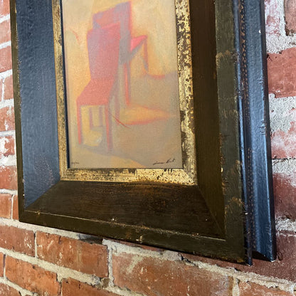 Red Chairs Framed Painting ART