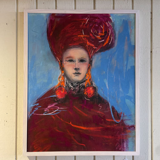 Lady in Red Amanda Wilner Pastel Artwork ART