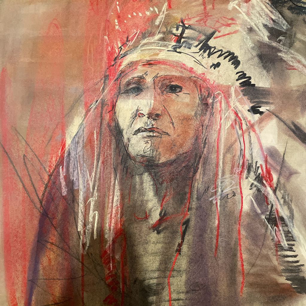 Pastel of Chief by Amanda Wilmer