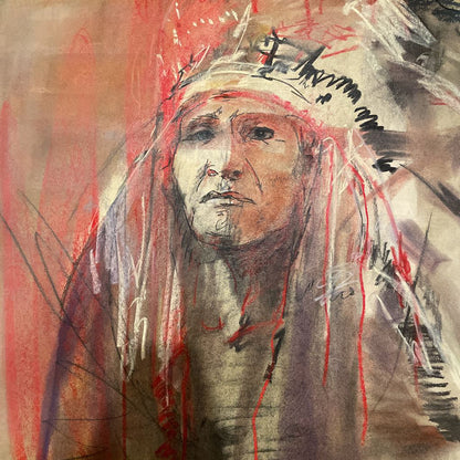 Pastel of Chief by Amanda Wilmer