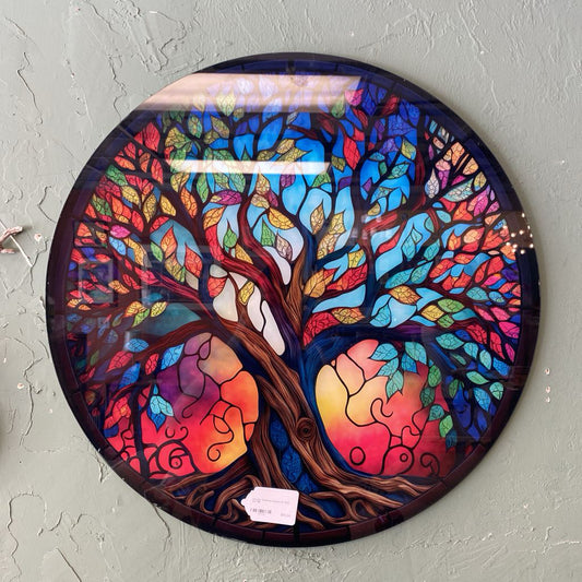 Circular Colorful Leaves & Tree Art ART