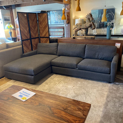 Room & Board Blue Fabric LAF Sectional