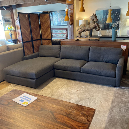 Room & Board Blue Fabric LAF Sectional U SECTIONALS LAF