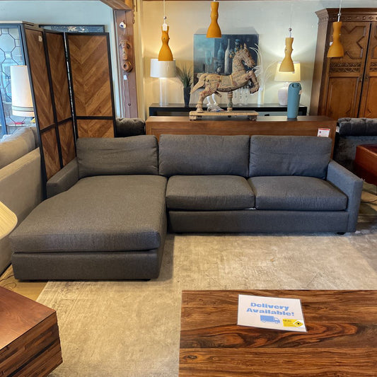 Room & Board Blue Fabric LAF Sectional U SECTIONALS LAF