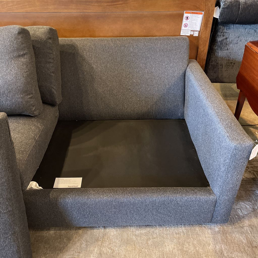 Room & Board Blue Fabric LAF Sectional