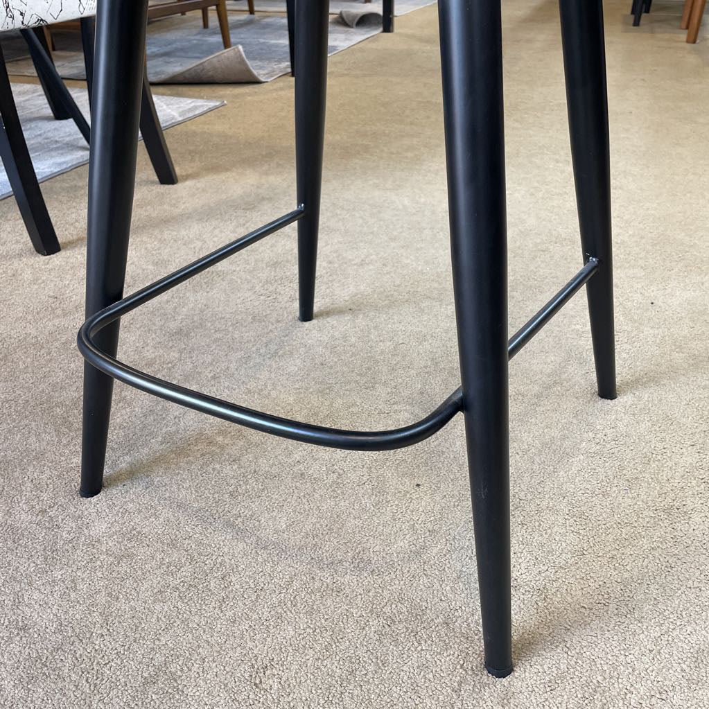 Room & Board Camel Leather Swivel Stool