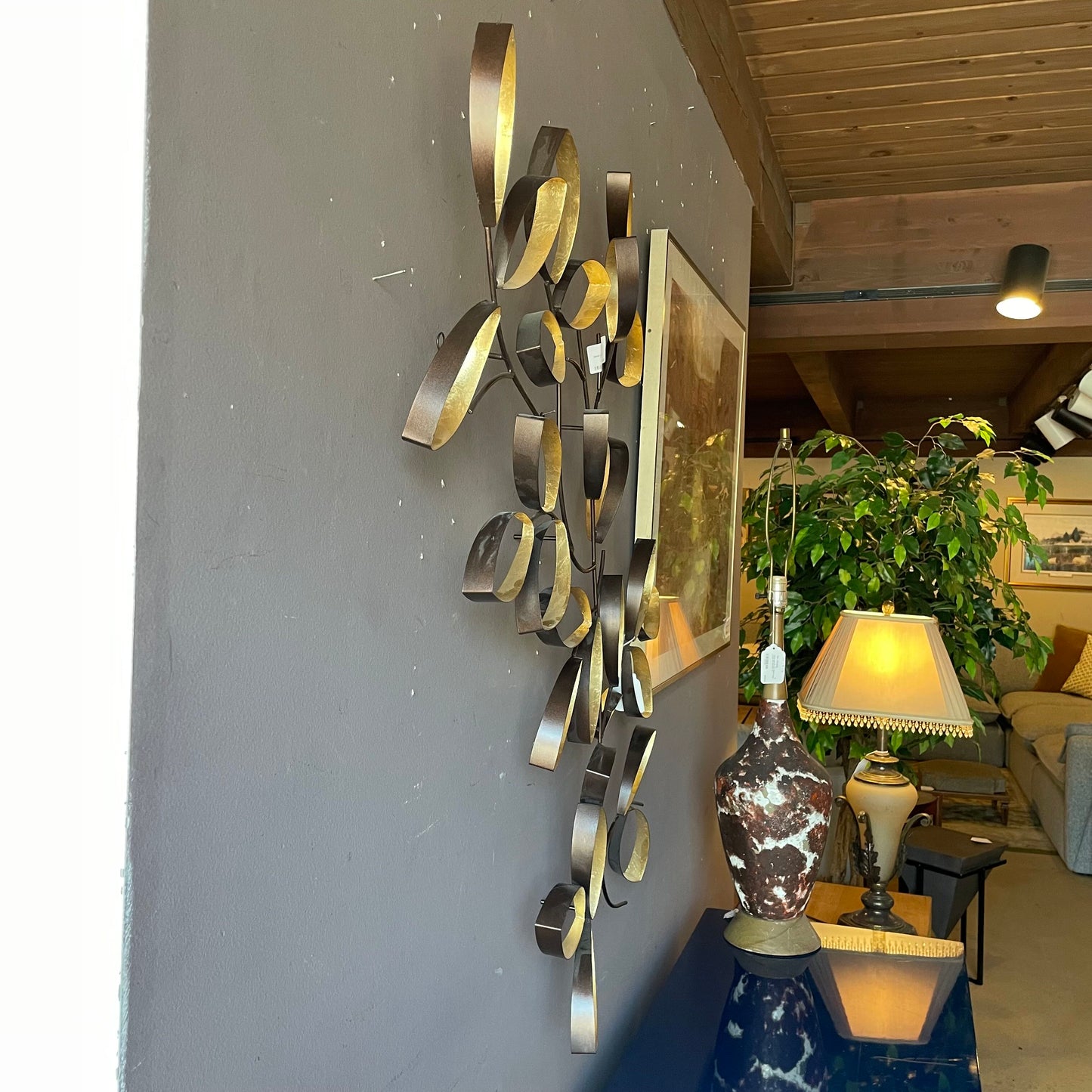 Metal Leaves Wall Art