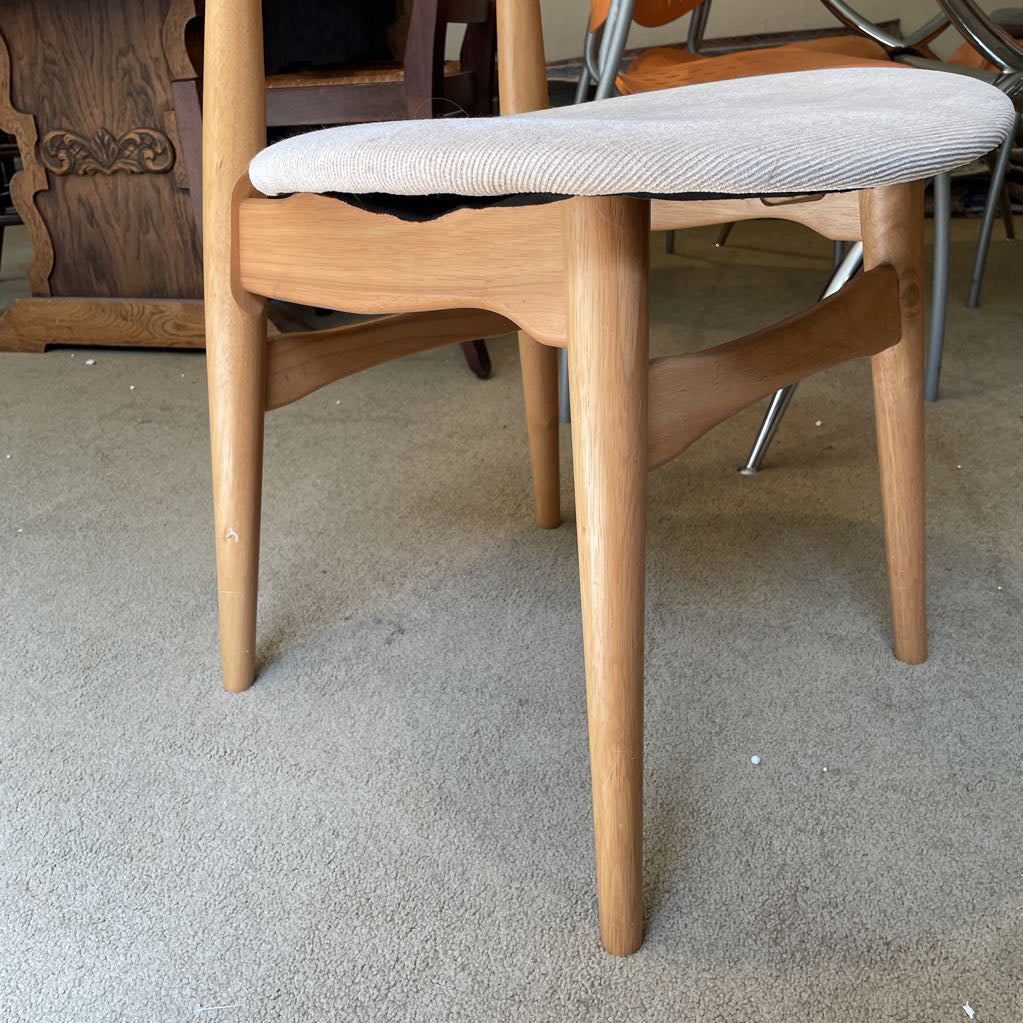 Blonde Curved Back Dining Chairs