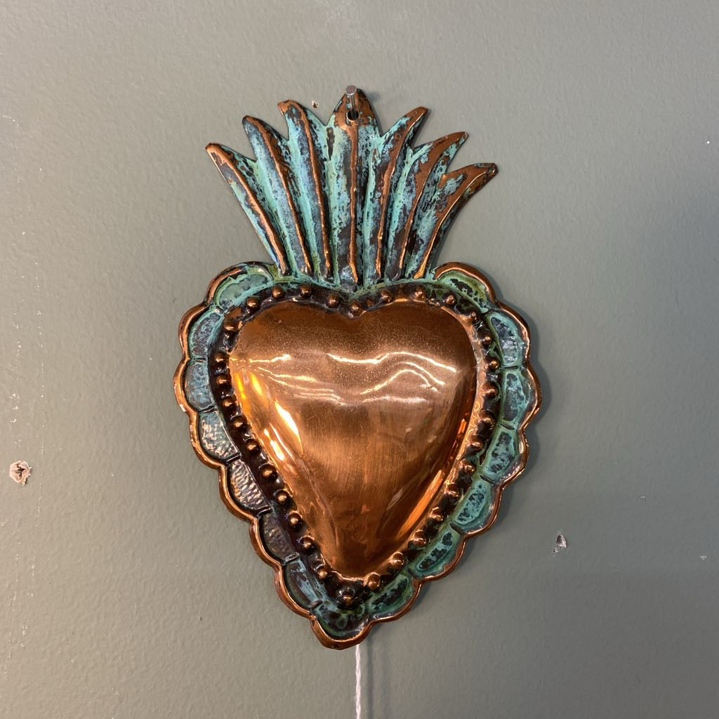 Peruvian Small Copper Heart ART