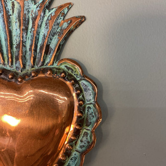 Peruvian Small Copper Heart ART