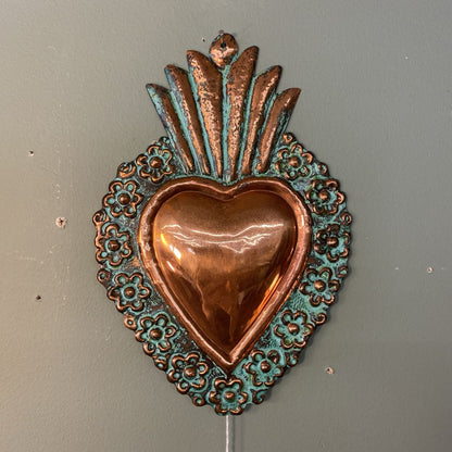 Peruvian Large Copper Heart ART