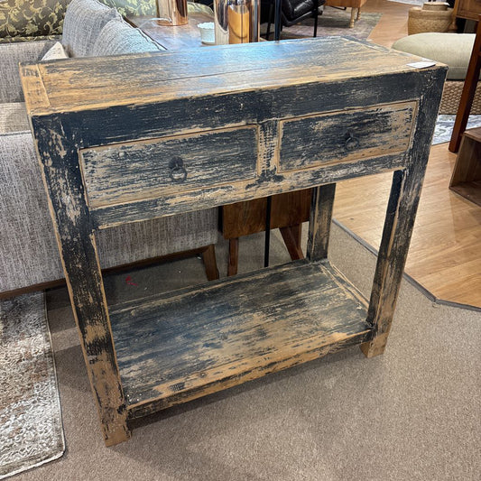 Distressed Two-Drawer Console C CONSOLE TABLES