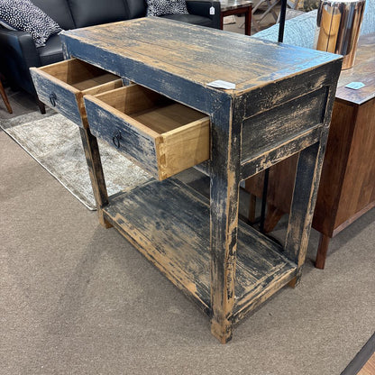 Distressed Two-Drawer Console