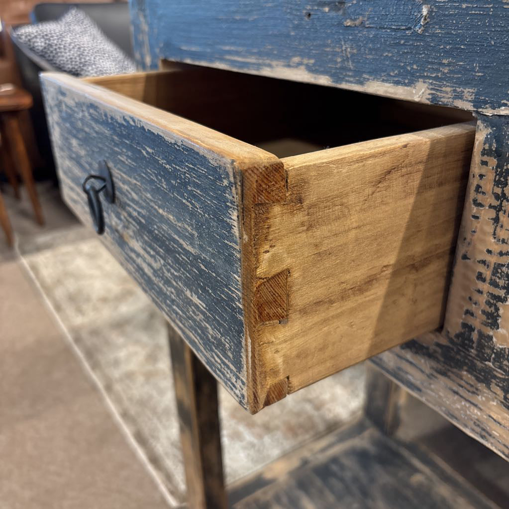Distressed Two-Drawer Console