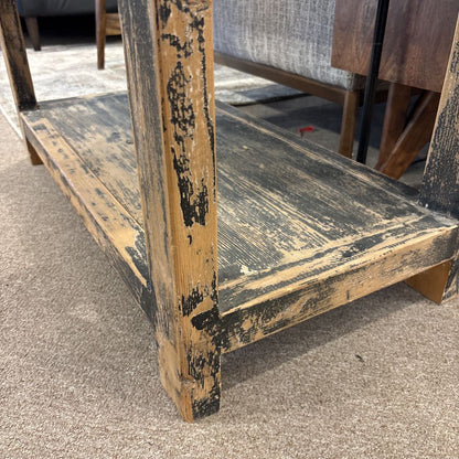 Distressed Two-Drawer Console