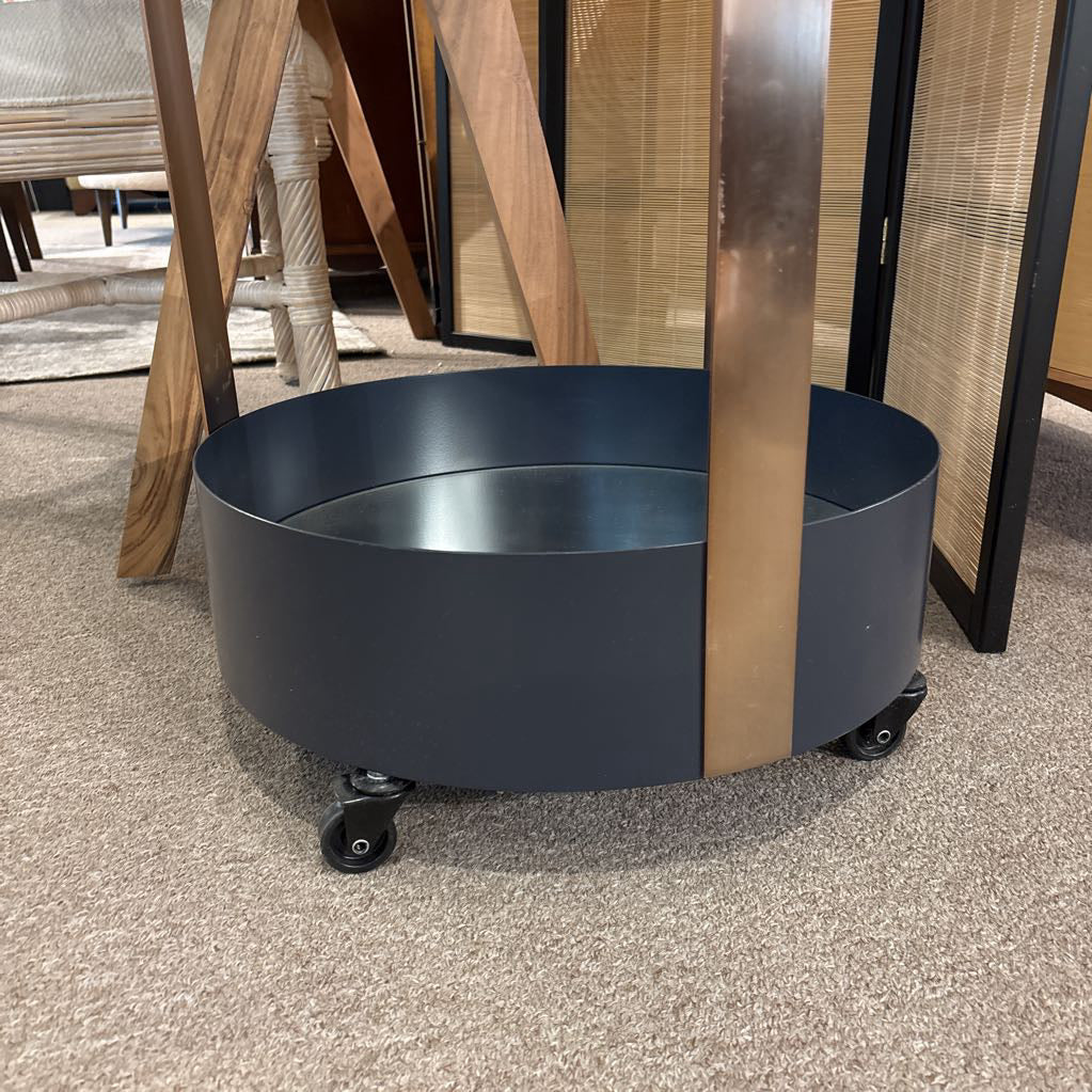 Round Wheeled Bar Cart