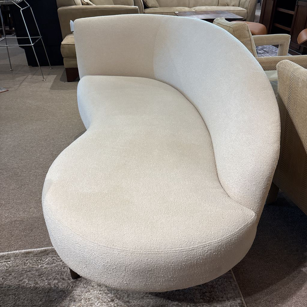 MCM White Cotton Chaise