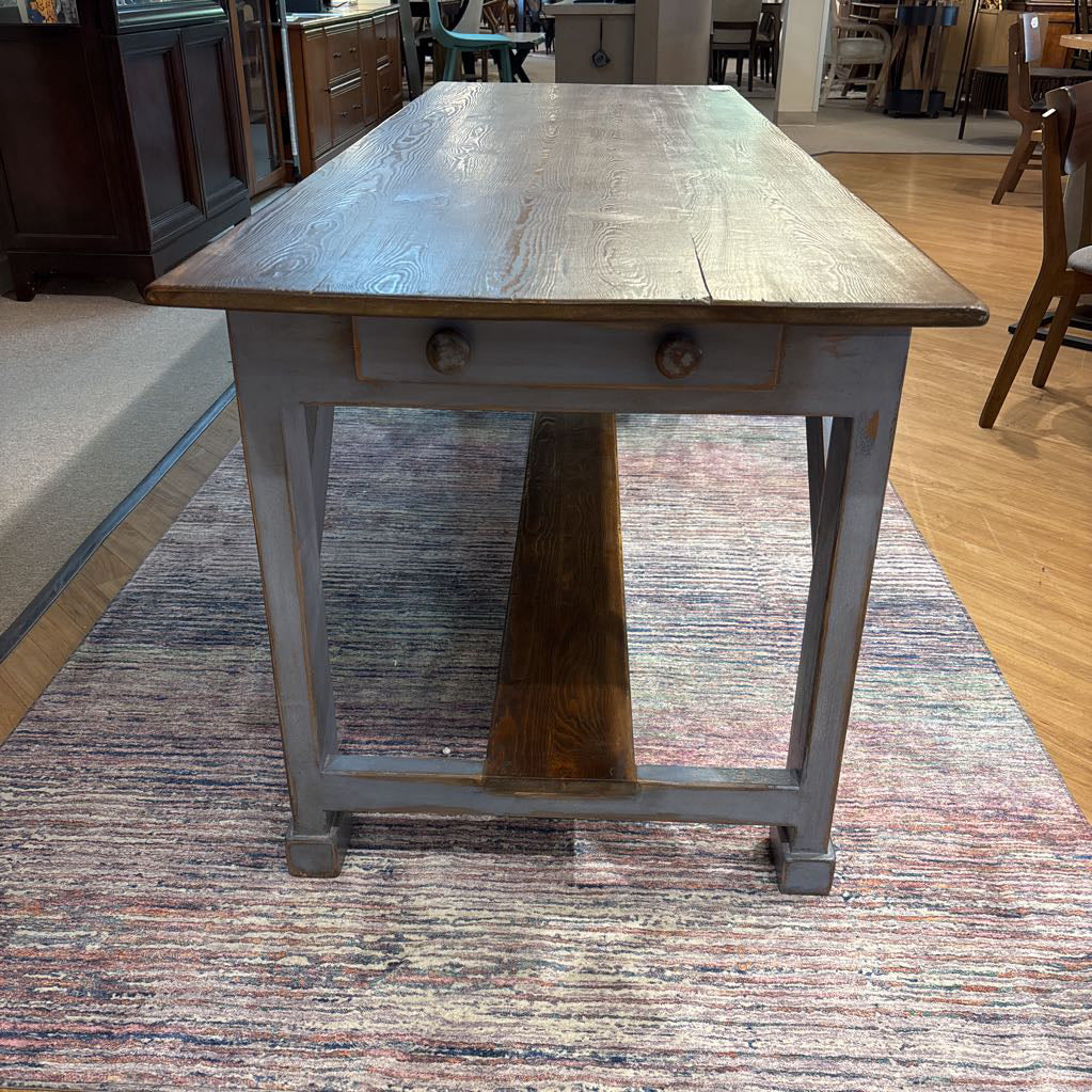Large Rustic Work Desk w/ Drawer