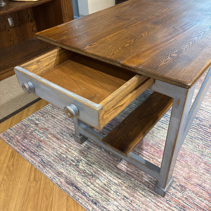 Large Rustic Work Desk w/ Drawer