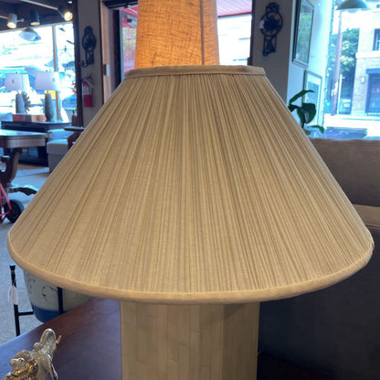 Tessellated White Table Lamp