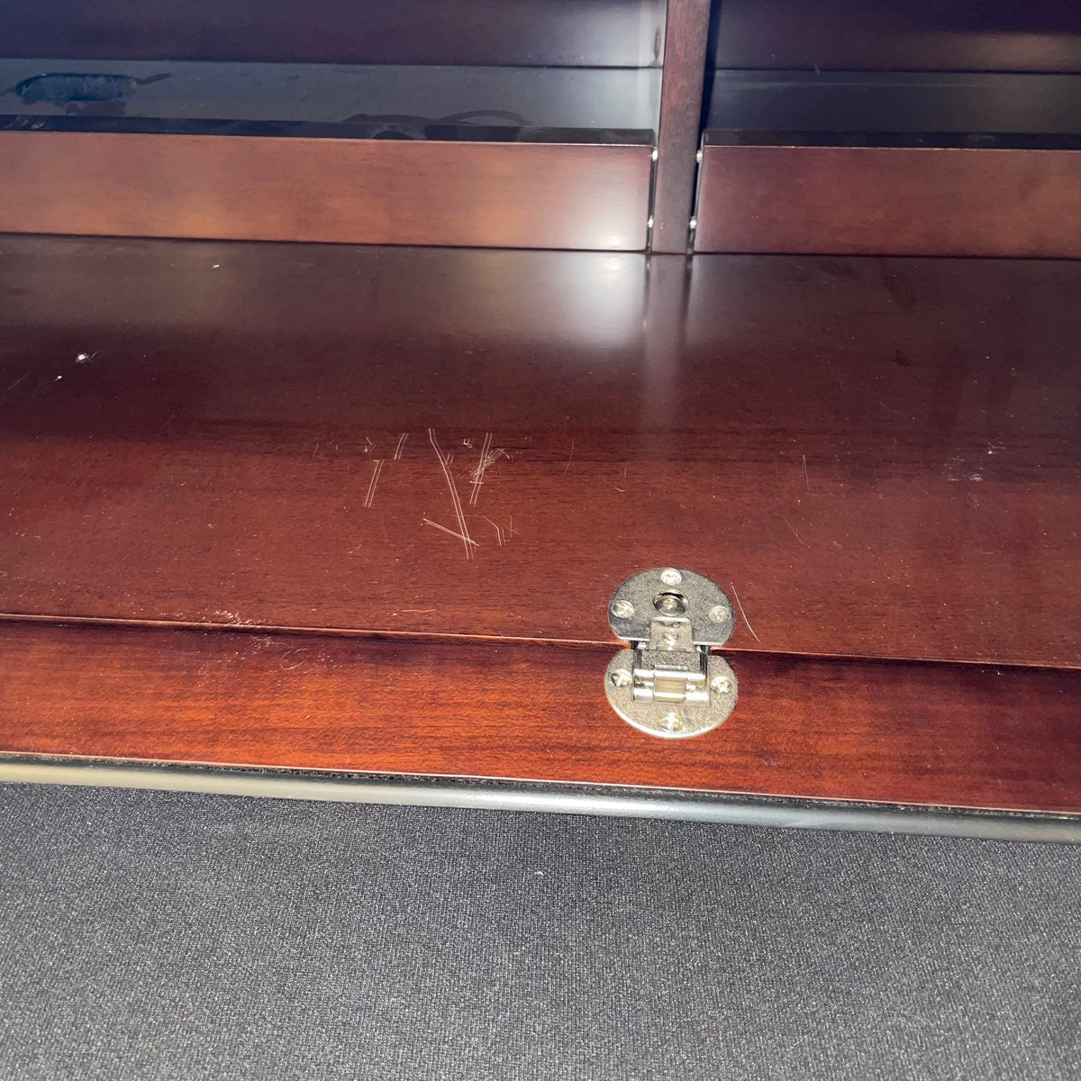 BDI Smoked Glass & Wood 2 Door Media Console C MEDIA STANDS
