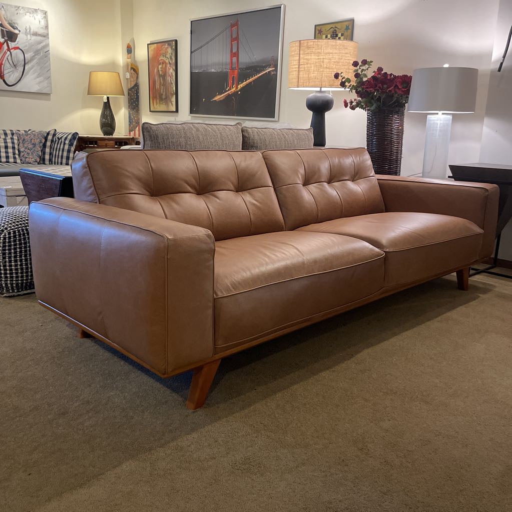 Odense Caramel Leather Sofa U SOFAS