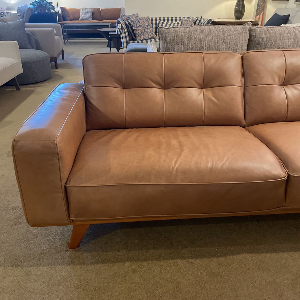 Odense Caramel Leather Sofa U SOFAS