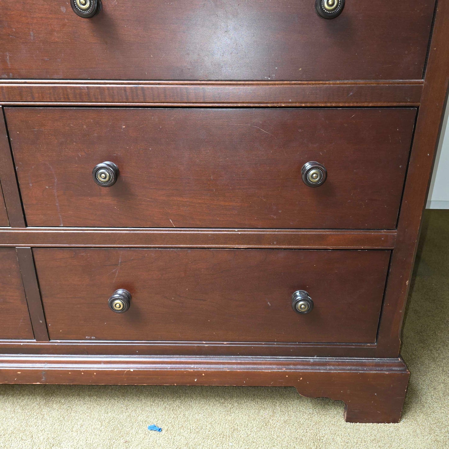 Mid-height Dark Wood 9 Drawer Dresser