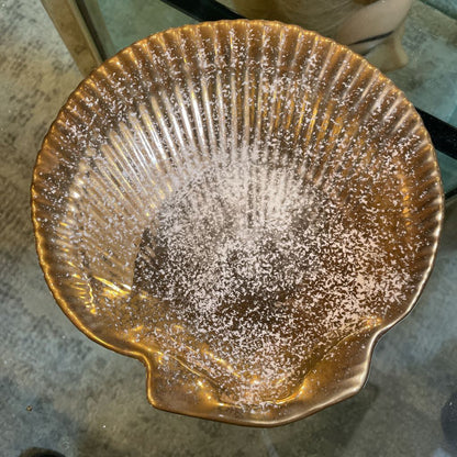 Gold & White Shell Plate