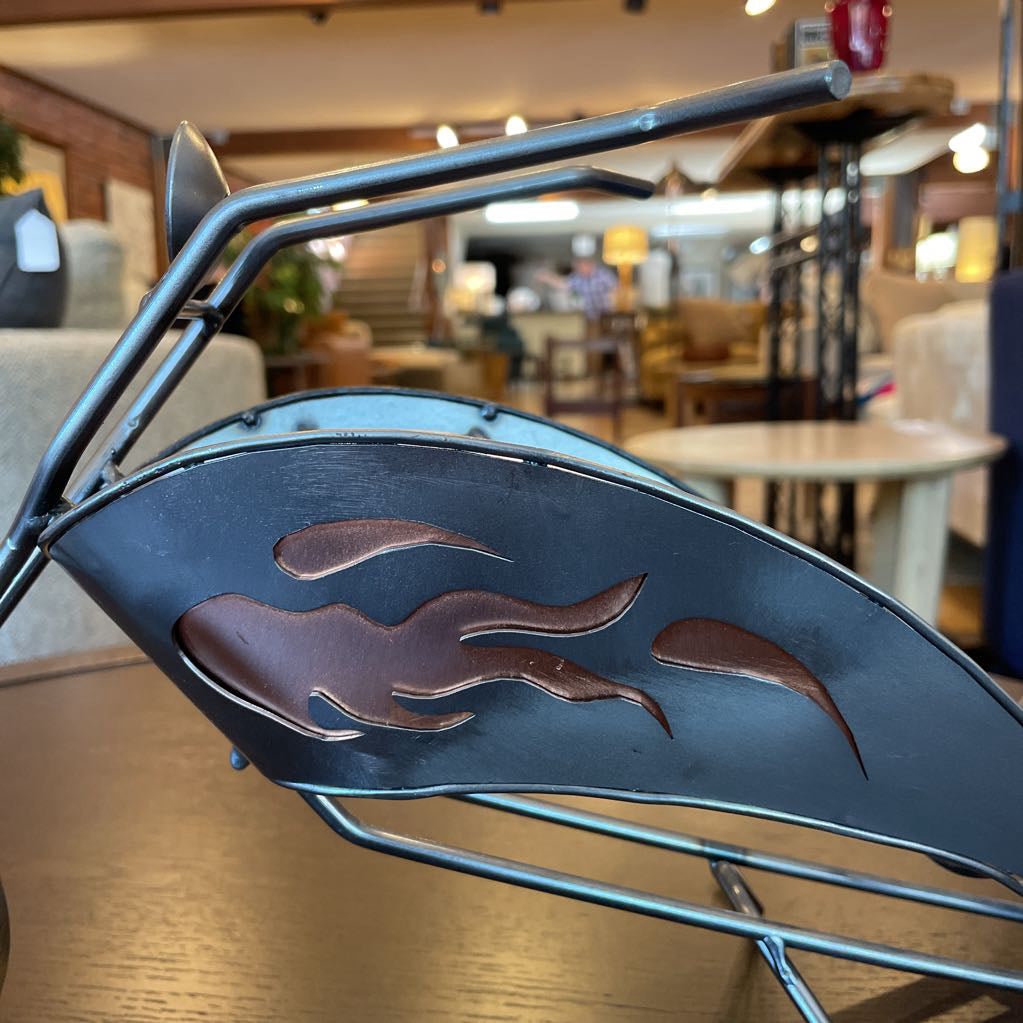Metal Motor Bike Decor
