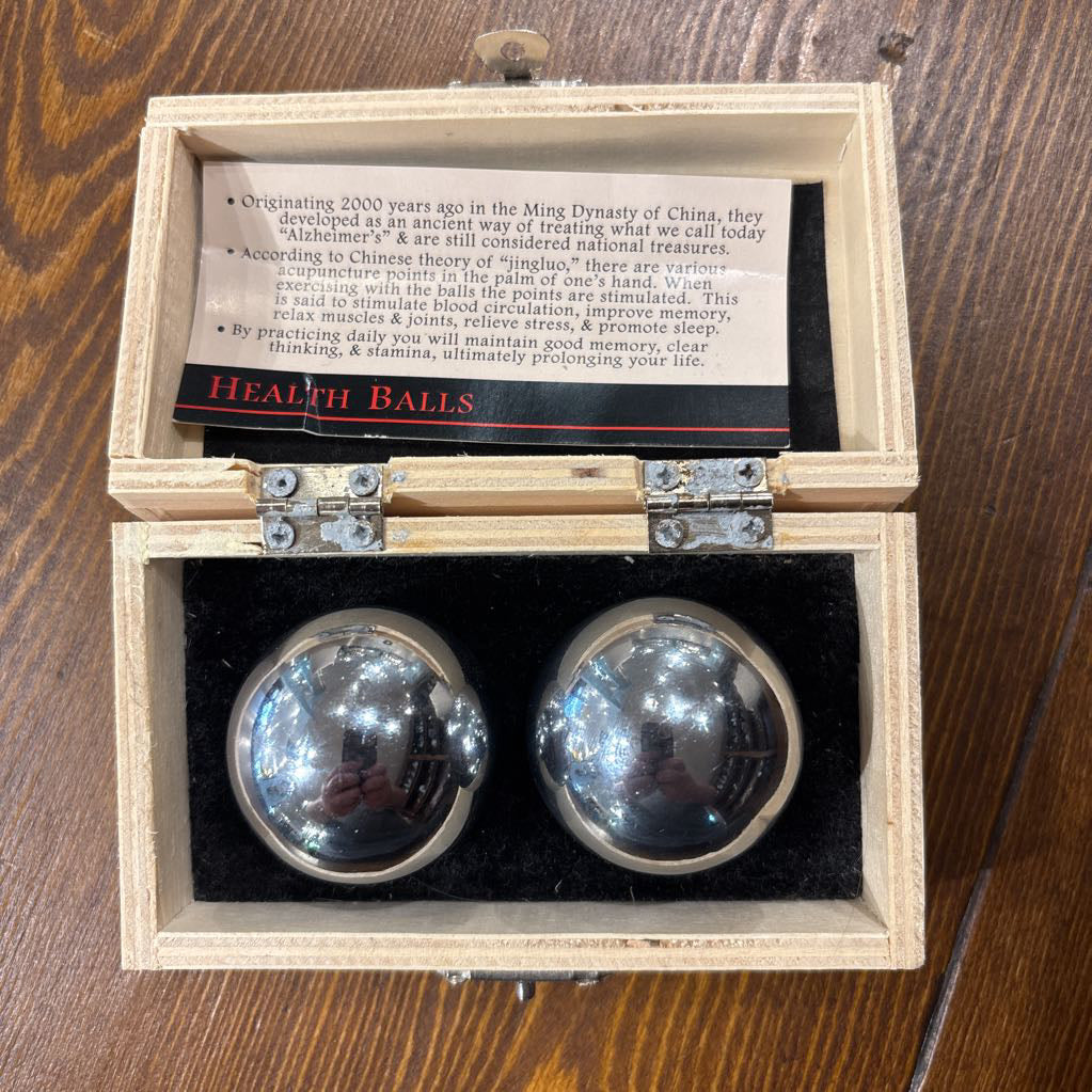 Silver Baoding Stress Balls w/Case SMALLS