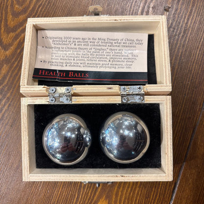 Silver Baoding Stress Balls w/Case SMALLS