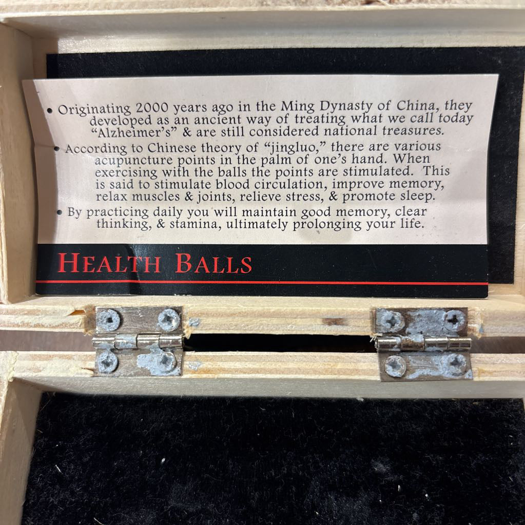 Silver Baoding Stress Balls w/Case SMALLS