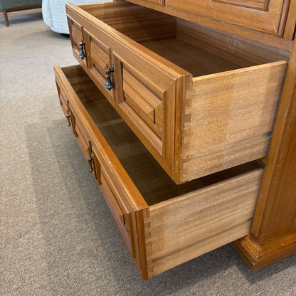 Teak Wood Secretary Desk (AS IS)