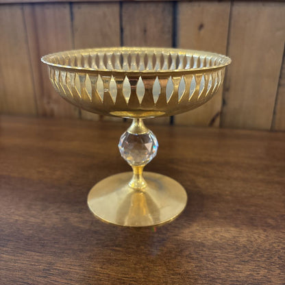 Swedish Gold Pedestal Bowl