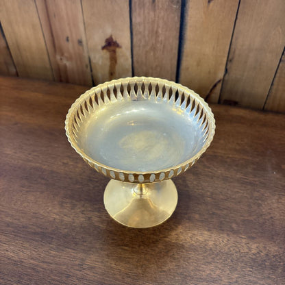 Swedish Gold Pedestal Bowl