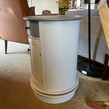 Round 2 Tone-Grey Cabinet with 1 Door/1 Drawer