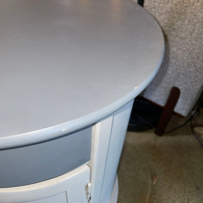 Round 2 Tone-Grey Cabinet with 1 Door/1 Drawer
