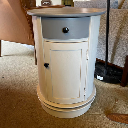 Round 2 Tone-Grey Cabinet with 1 Door/1 Drawer