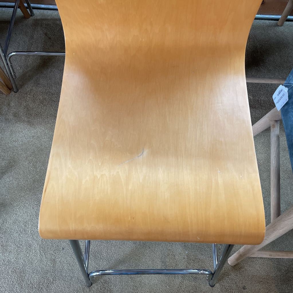 Bentwood with Metal Base Bar Stool C STOOLS